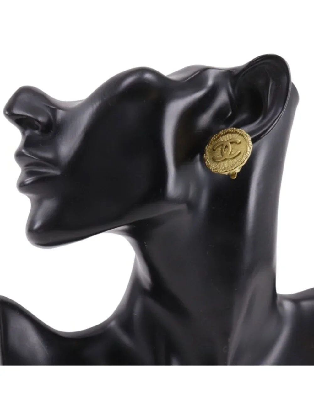 Chanel CC Logo Vintage Gold Plated 95P Earrings